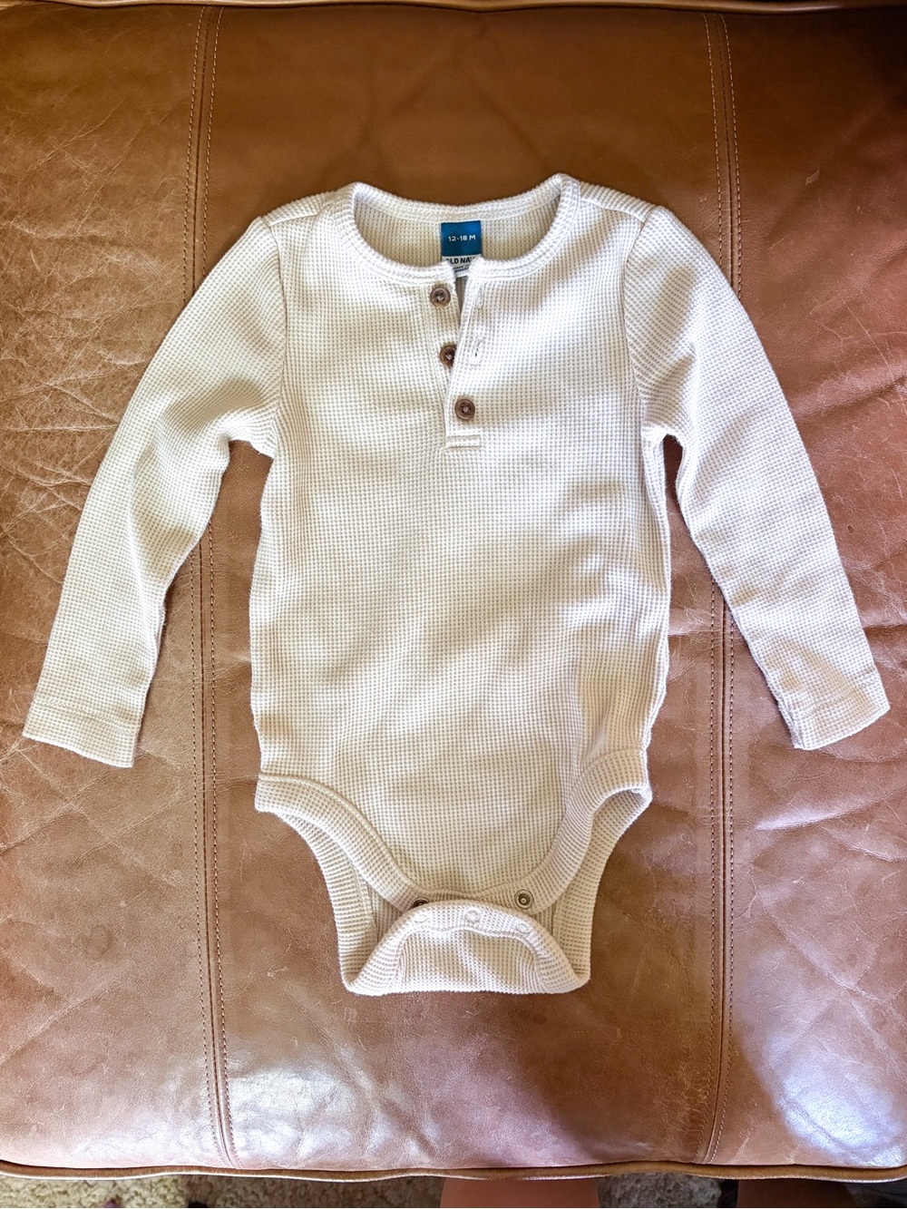 Old Navy Waffle Henley Onesie